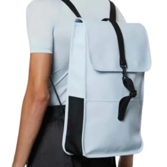 NWT Rains Light Blue Mini Backpack - Picture 4 of 4